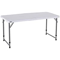Los mejores  - LIFETIME 4428 - Mesa plegable multiusos ultrarresistente- UV100- 122x61x56 - 91-5 cm
